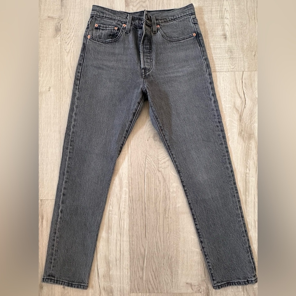 Levi's 501 Charcoal Skinny Jeans
